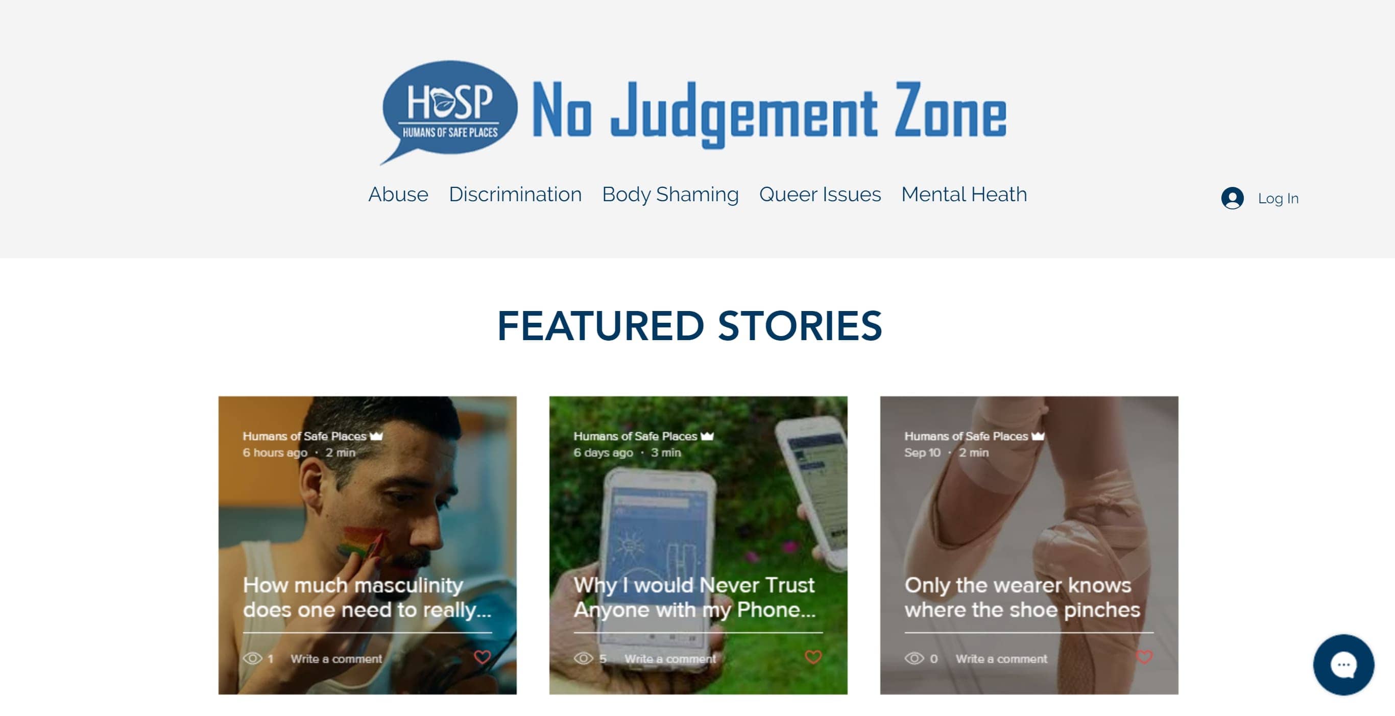 Humans of Safe Places Website